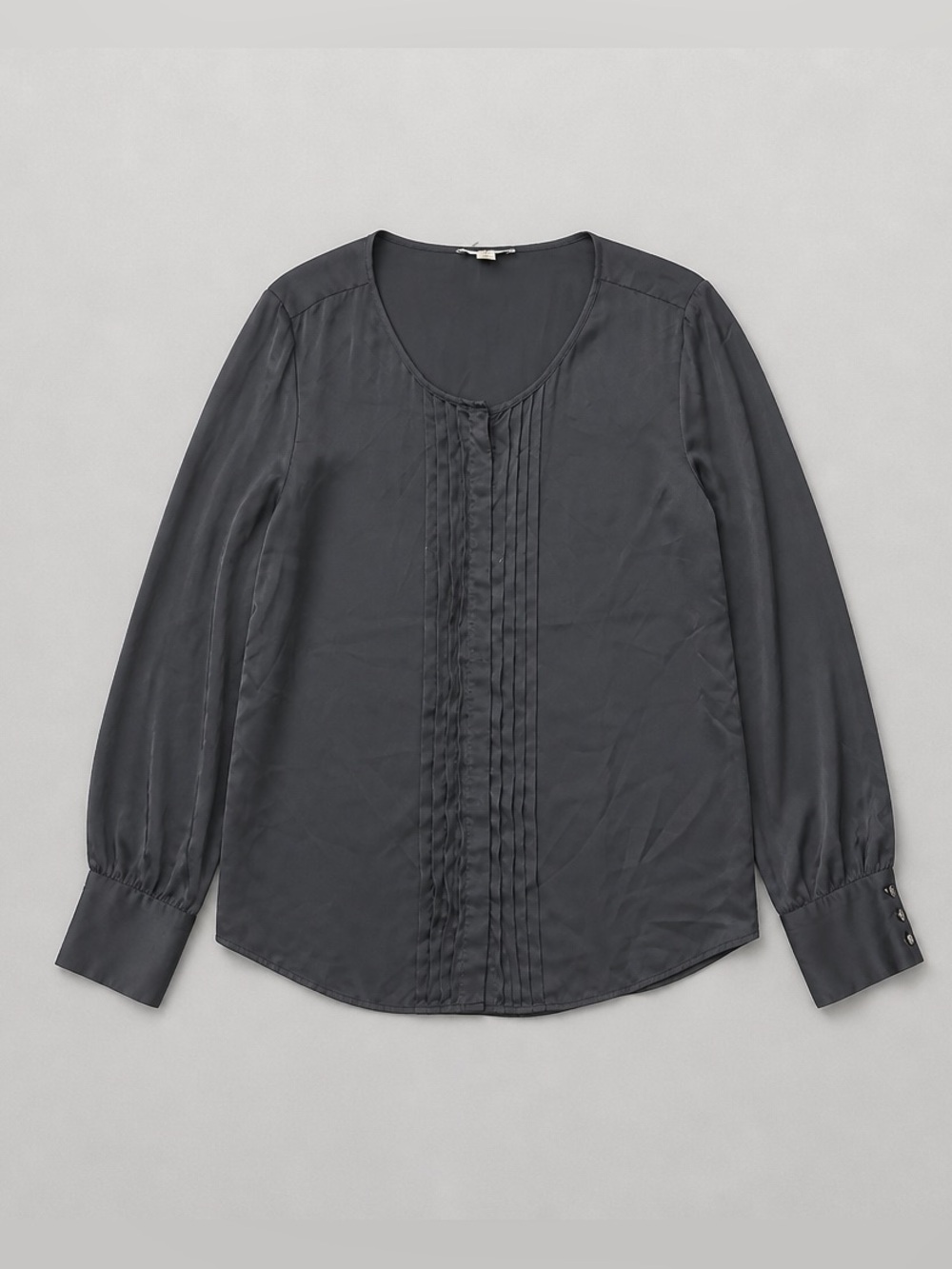 Banana republic Women's Black Pintuck Long-Sleeve Blouse
